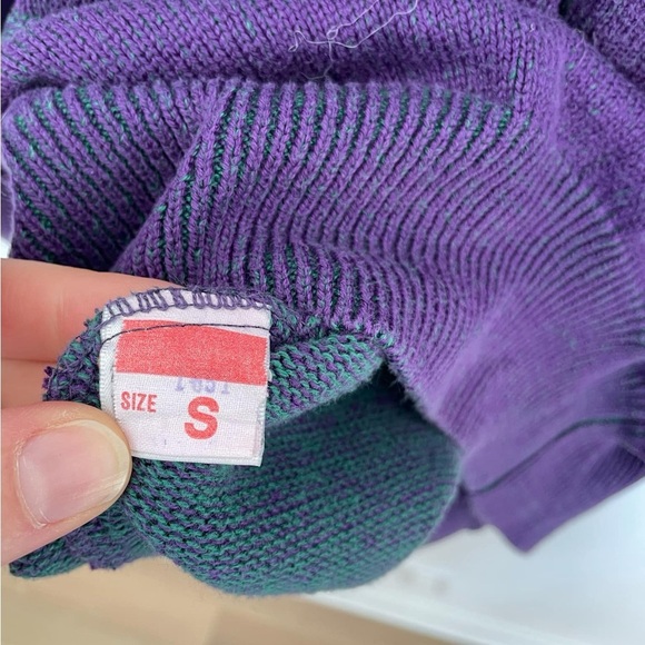 Vintage Purple Golfer Sweater by Cladwell Size Small - Picture 5 of 8